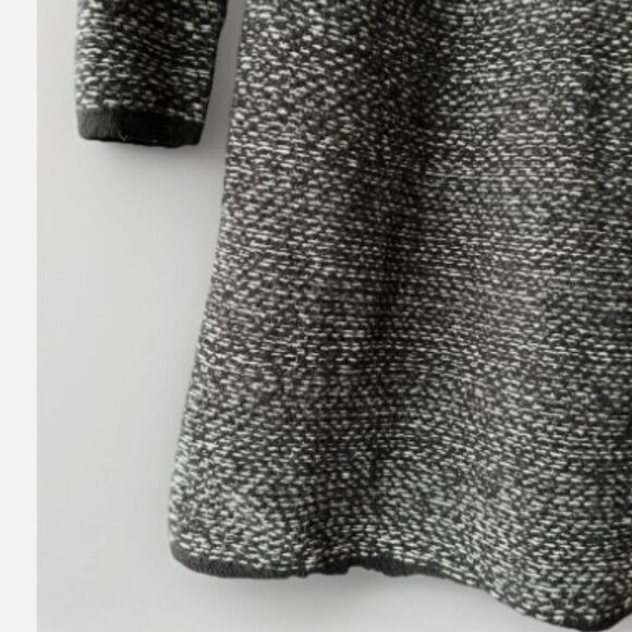 Athleta Fireside Black Ivory Merino Wool Textured Sweater Dress Women's Size Med - Picture 5 of 10